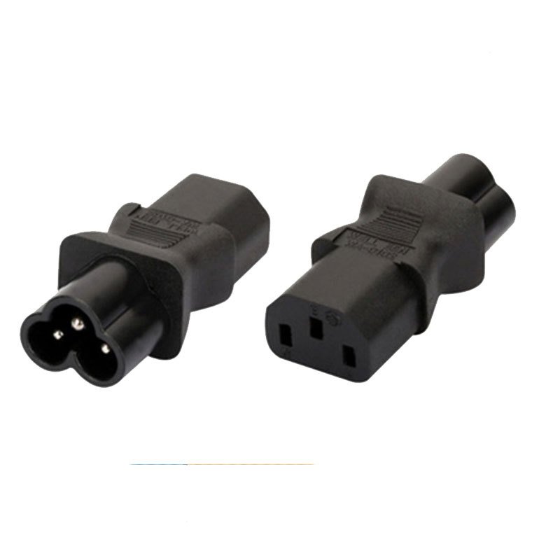 IEC320-C13 to C6 character male socket to female socket power adapter plug