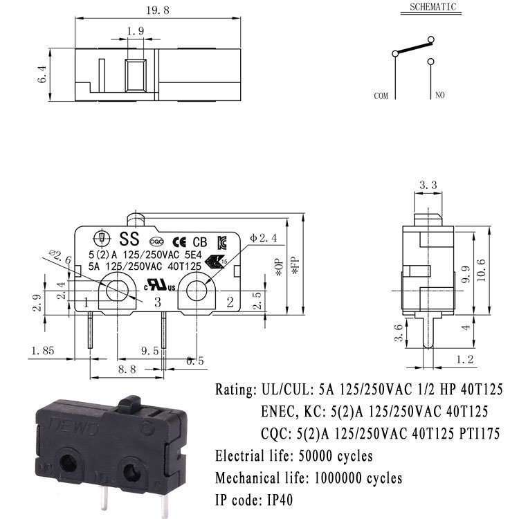 SS Microswitch Detail drawing